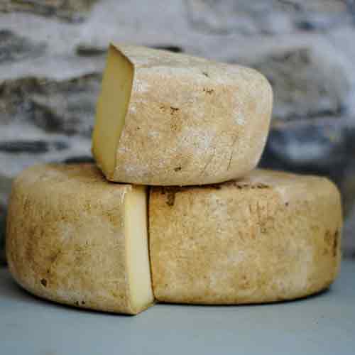 a slice of cheddar cheese on a table